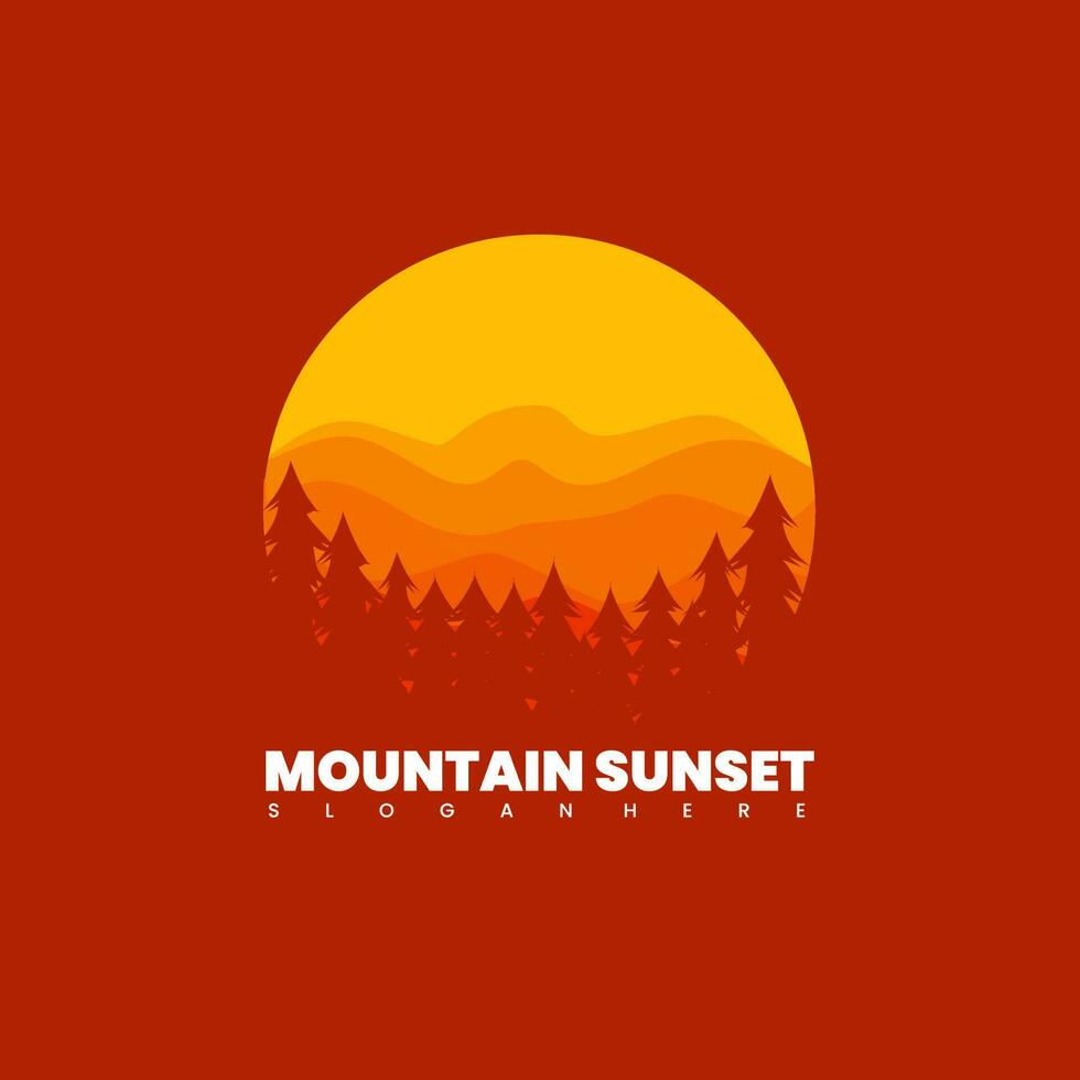 gratuito logo vettore design montagne