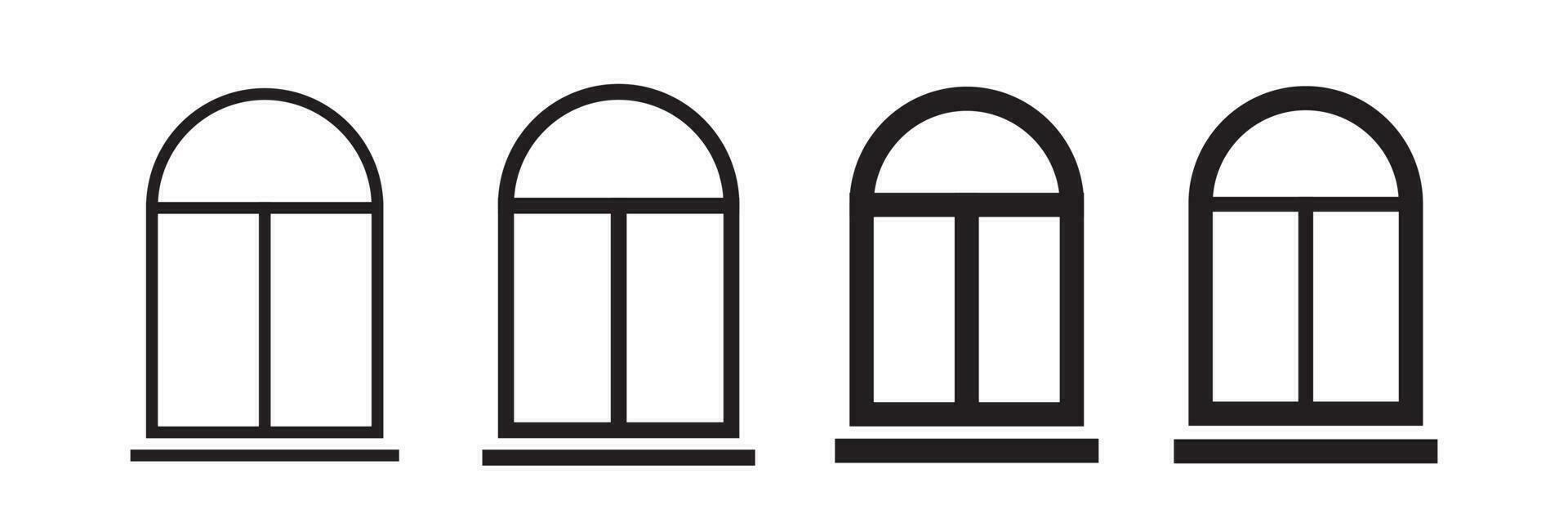 finestre icona vettore design illustrazione