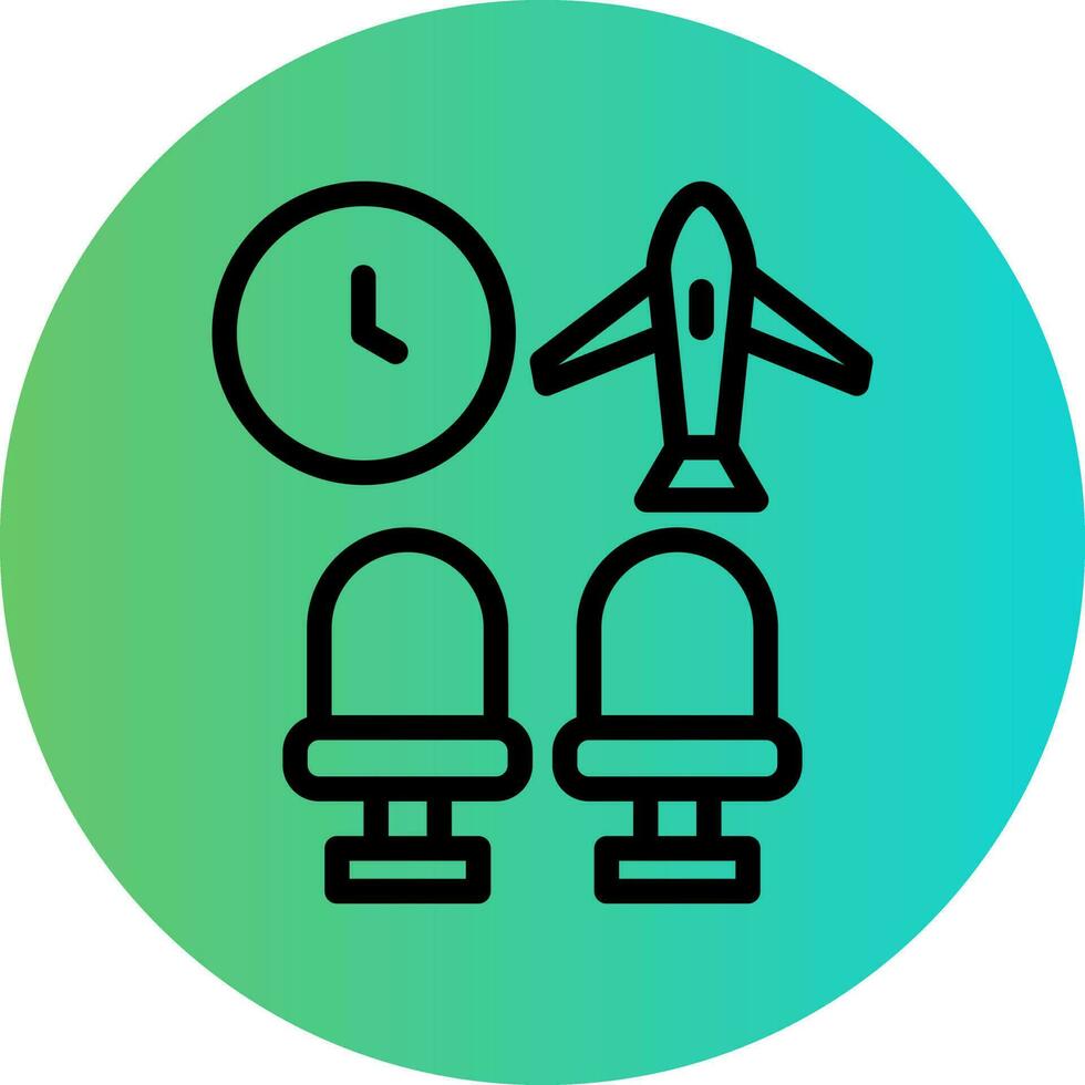 aeroporto in attesa camera vettore icona design