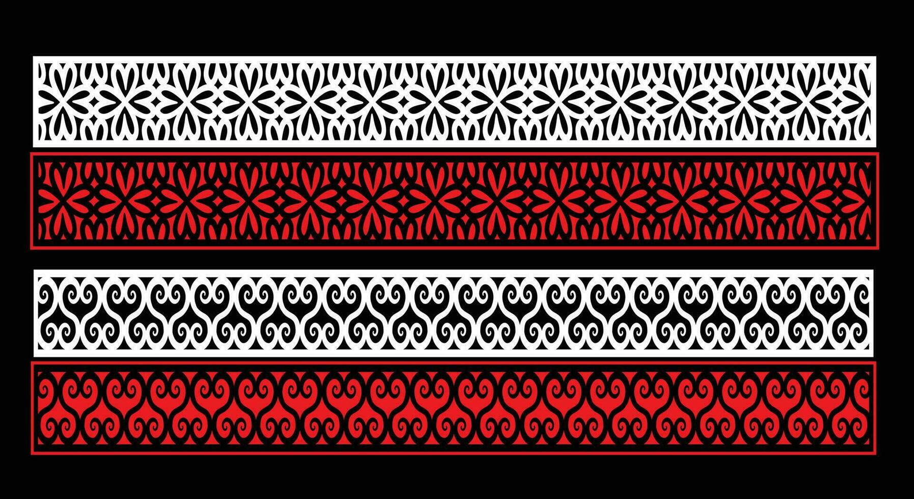 decorativo parete pannelli impostato Jali design per grafico e compensato, partizione, schiuma, acrilico e cnc macchina taglio. vettore