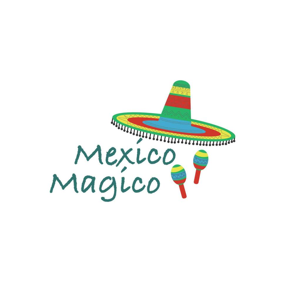 cinco de mayo - Maggio 5, federale vacanza nel Messico. fiesta bandiera e manifesto design con bandiere, fiori, fecorazioni, maracas e sombrero vettore