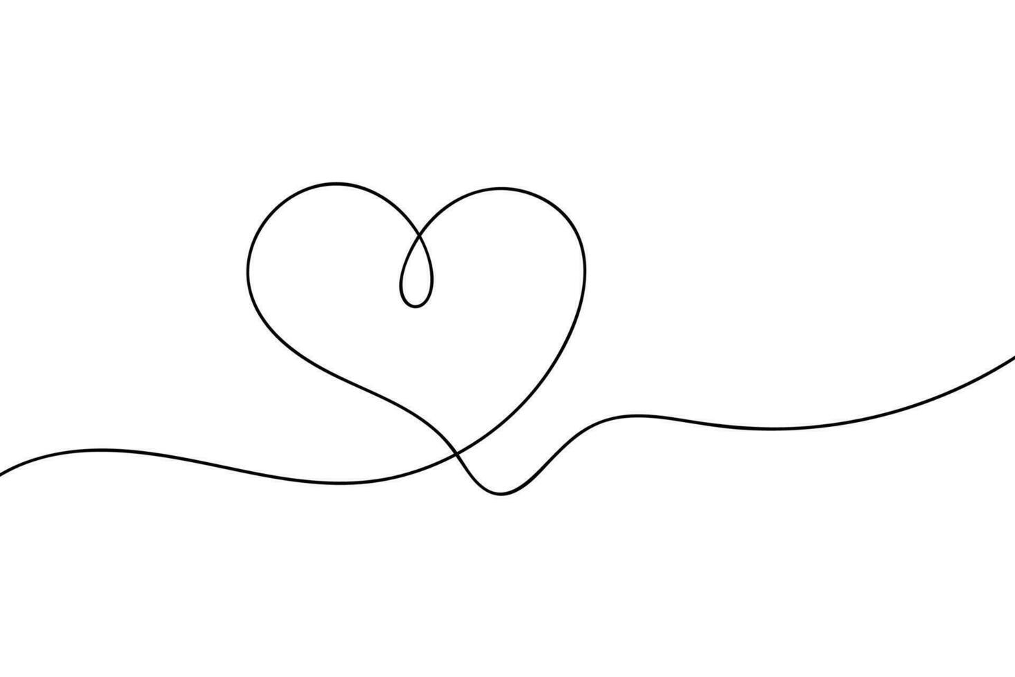 astratto cuori come linea disegno vettore