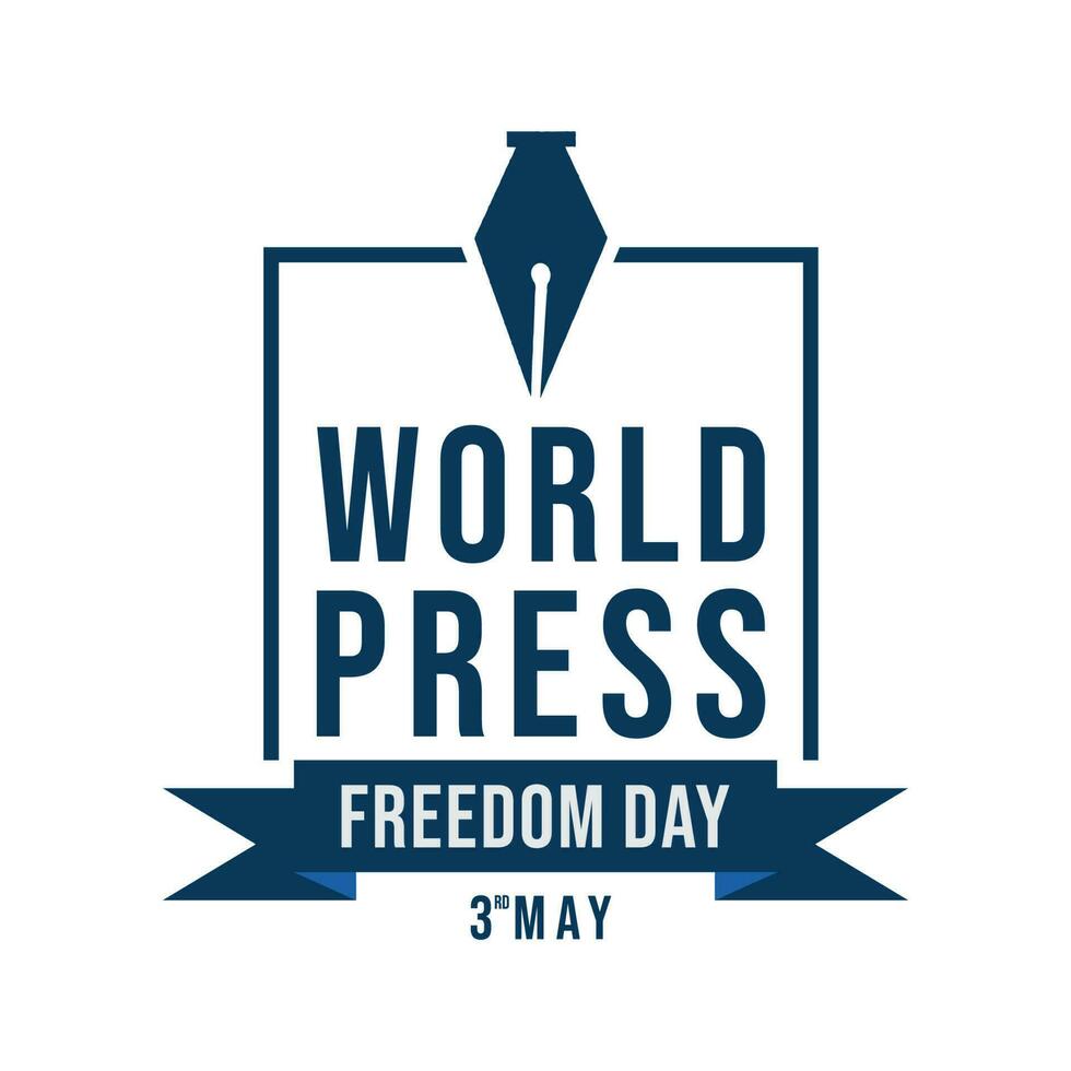 mondo stampa la libertà giorno vettore Immagine
