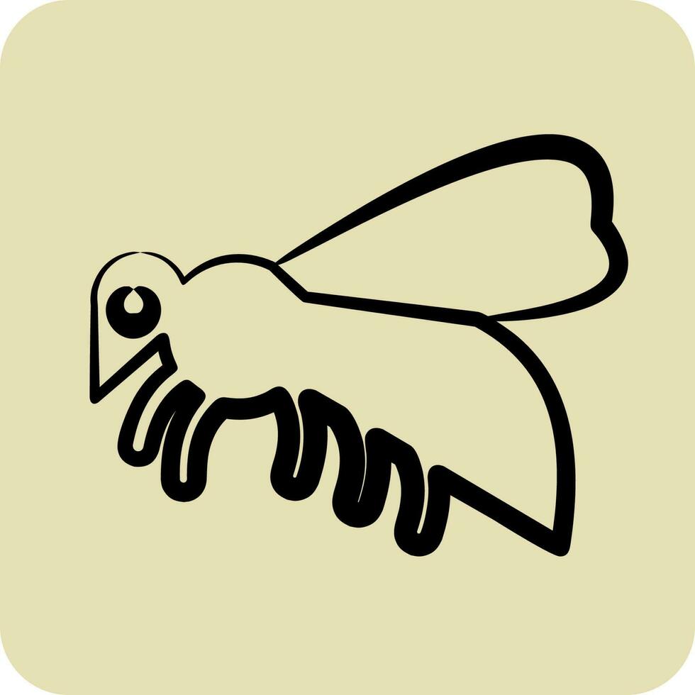 icona ape. relazionato per domestico animali simbolo. glifo stile. semplice design modificabile. semplice illustrazione vettore