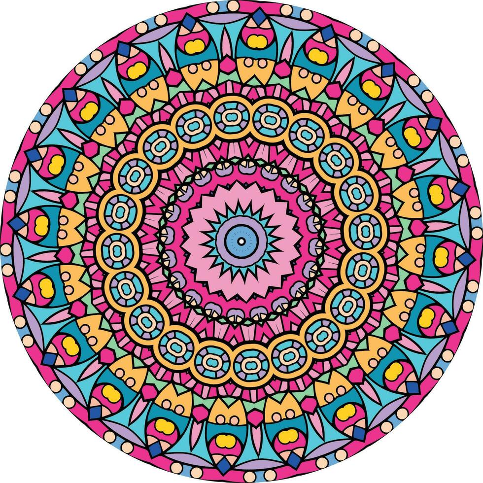 sfondo astratto colorato mandala. modelli di terapia antistress vettore