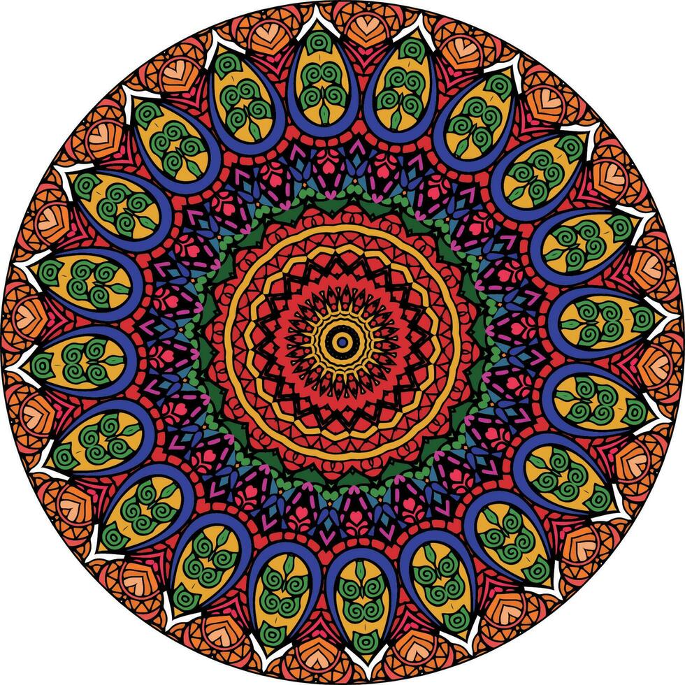 colorato mandala per colorazione libro. decorativo il giro ornamenti. insolito fiore forma. orientale. anti stress terapia modelli. tessere design elementi. vettore