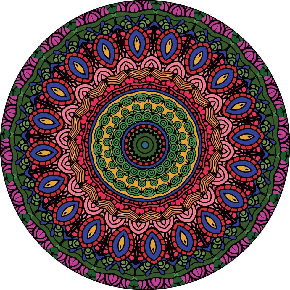 astratto colorato mandala sfondo . insolito fiore forma. orientale. anti stress terapia modelli. tessere design elementi vettore