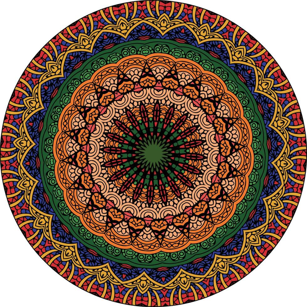 astratto colorato mandala sfondo . insolito fiore forma. orientale. anti stress terapia modelli. tessere design elementi vettore