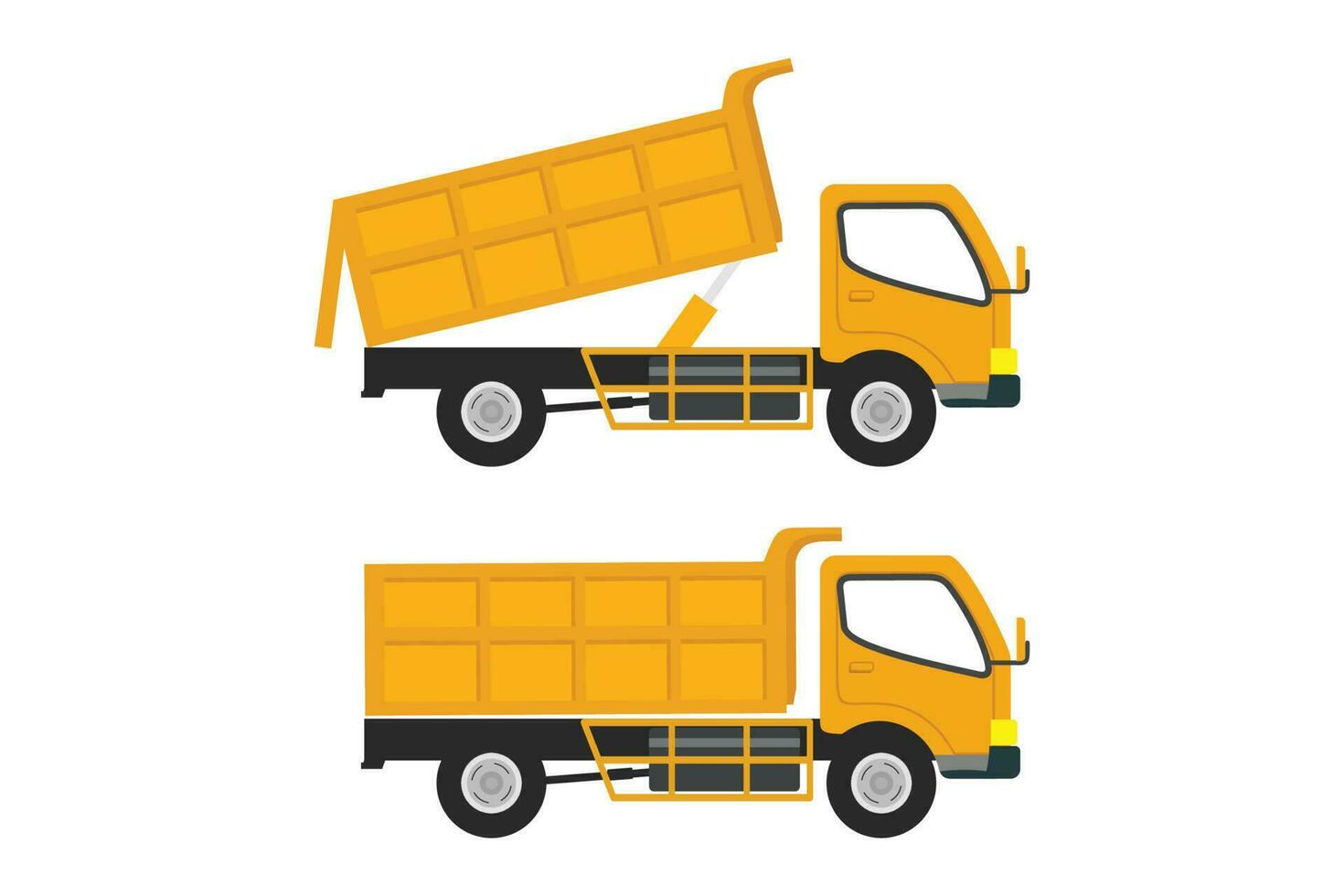 giallo vettore cumulo di rifiuti camion isolato su un' bianca sfondo