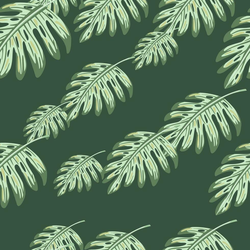 astratto esotico pianta senza soluzione di continuità modello. botanico foglia sfondo. tropicale modello, palma le foglie floreale sfondo. vettore