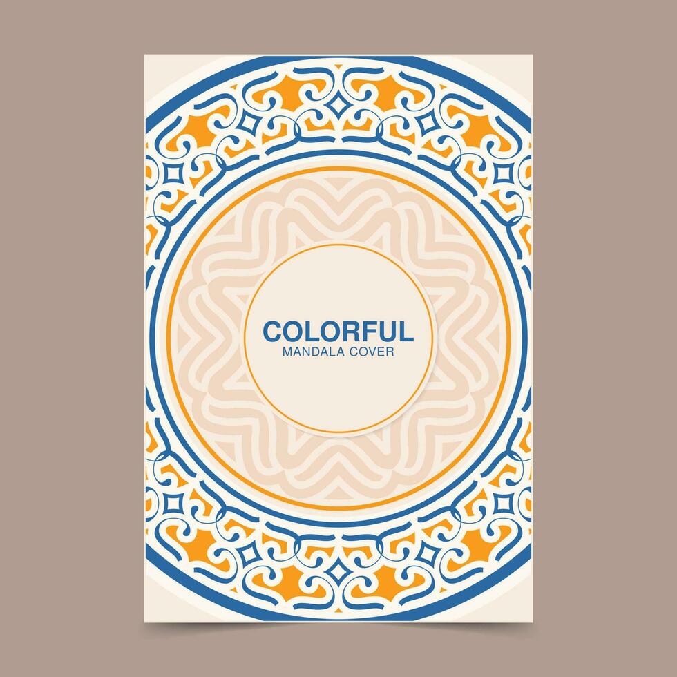 colorato mandala copertina design modello vettore