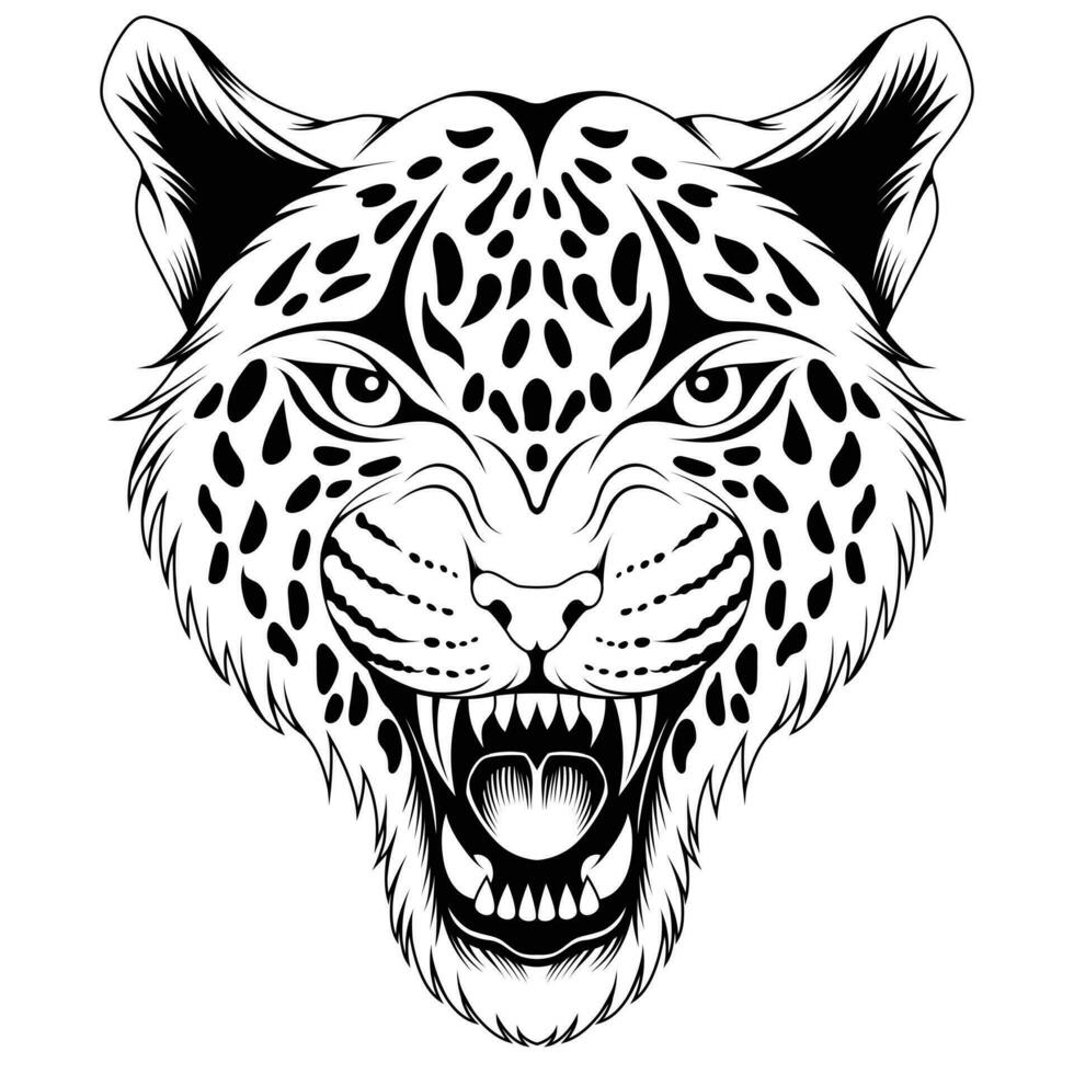 leopardo testa vettore illustrazione