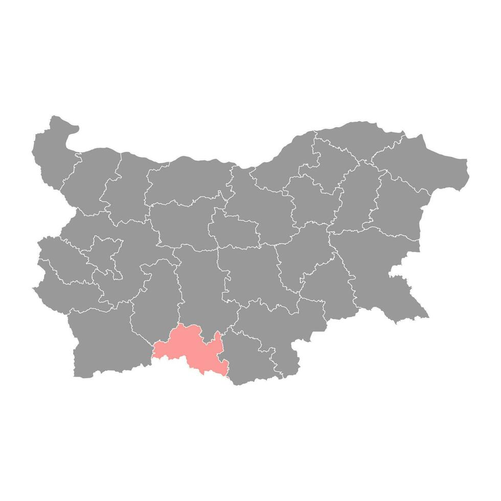 smoliano Provincia carta geografica, Provincia di Bulgaria. vettore illustrazione.