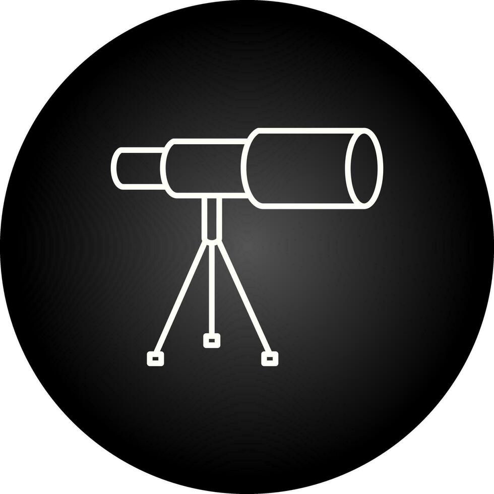 telescopio su In piedi vettore icona