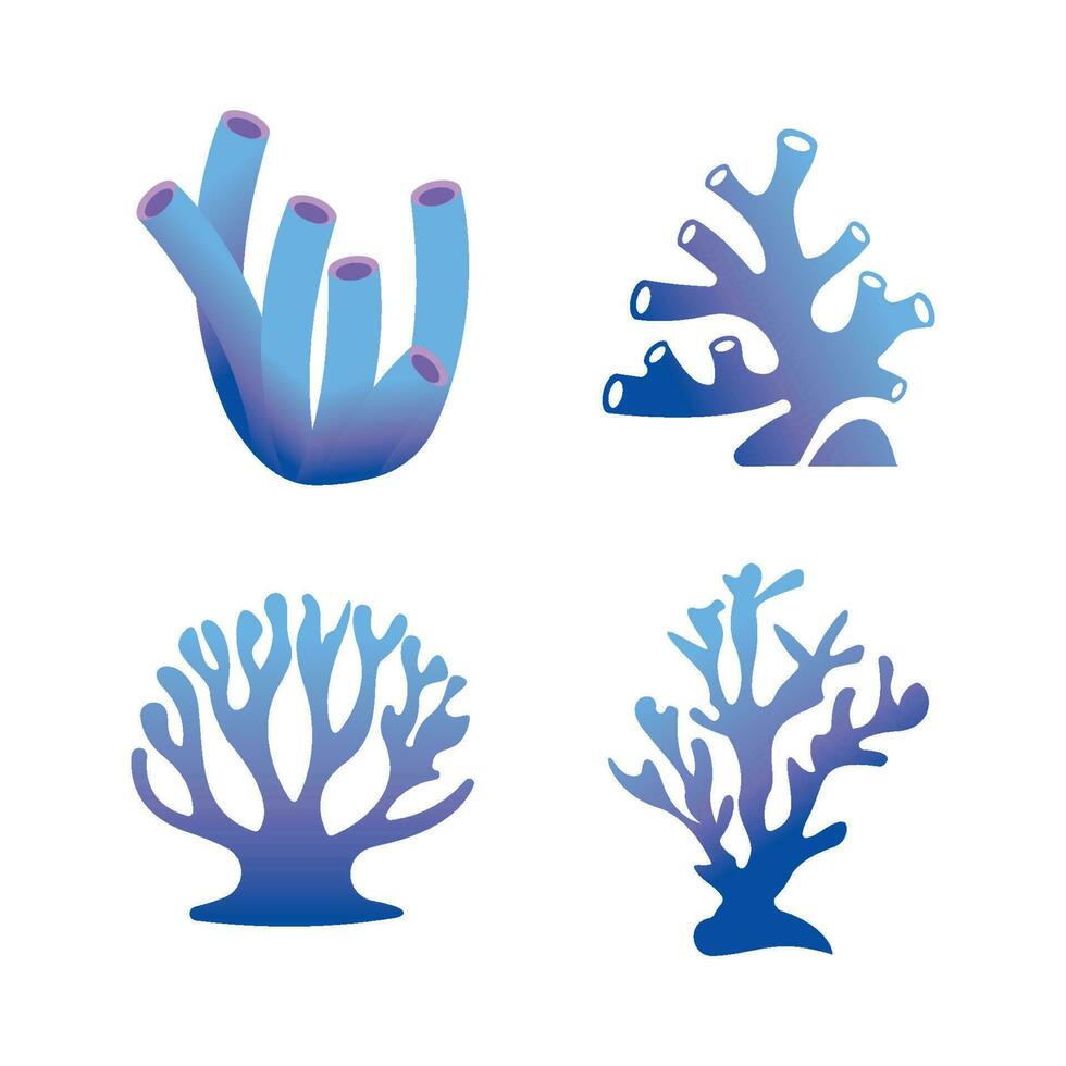coralli icona logo design simbolo illustrazione vettore
