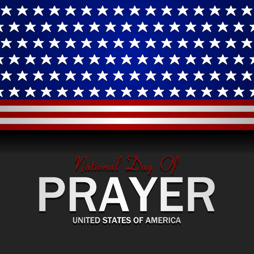 nazionale giorno di preghiera nel unito stati. adatto per manifesto, striscioni, sfondo e saluto carta. vettore