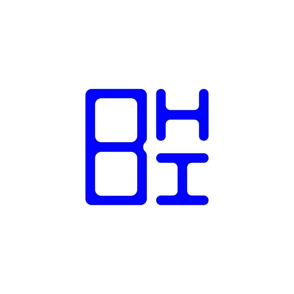 bhi lettera logo creativo design con vettore grafico, bhi semplice e moderno logo.