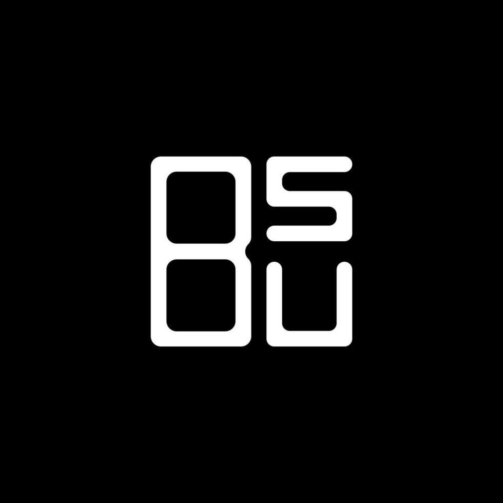 bsu lettera logo creativo design con vettore grafico, bsu semplice e moderno logo.