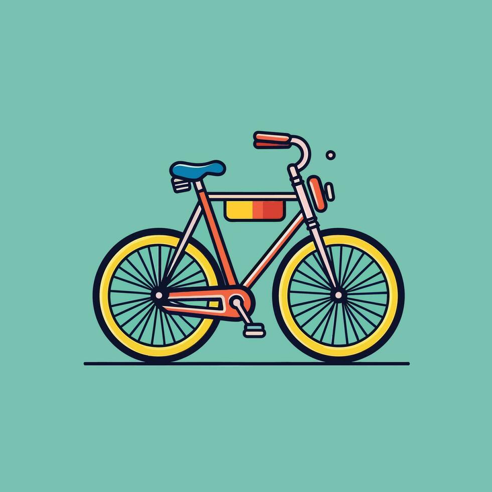 vettore bicicletta retrò illustrazione