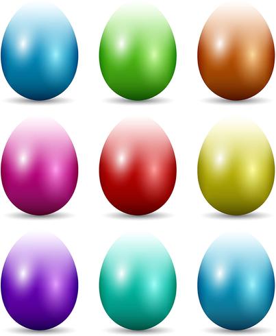 Uova di Pasqua colorate vettore