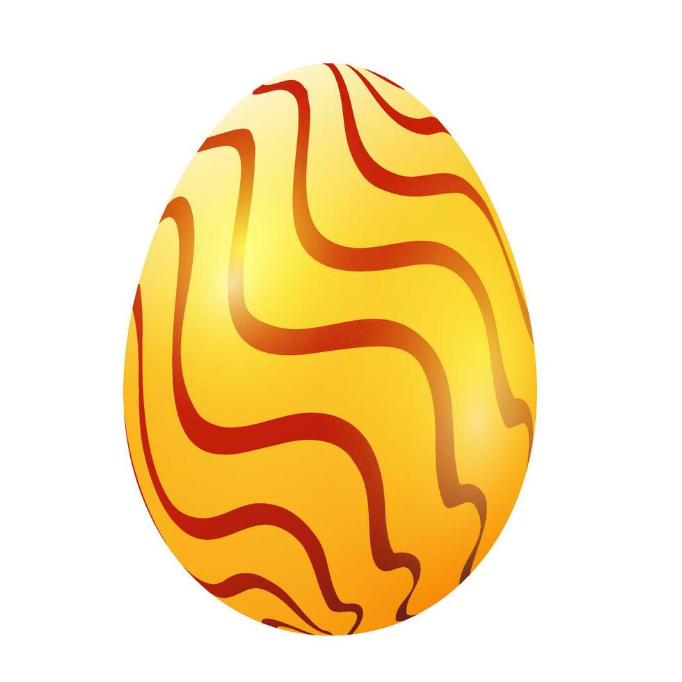 lucido uovo elemento nel rosso e giallo colore. vettore
