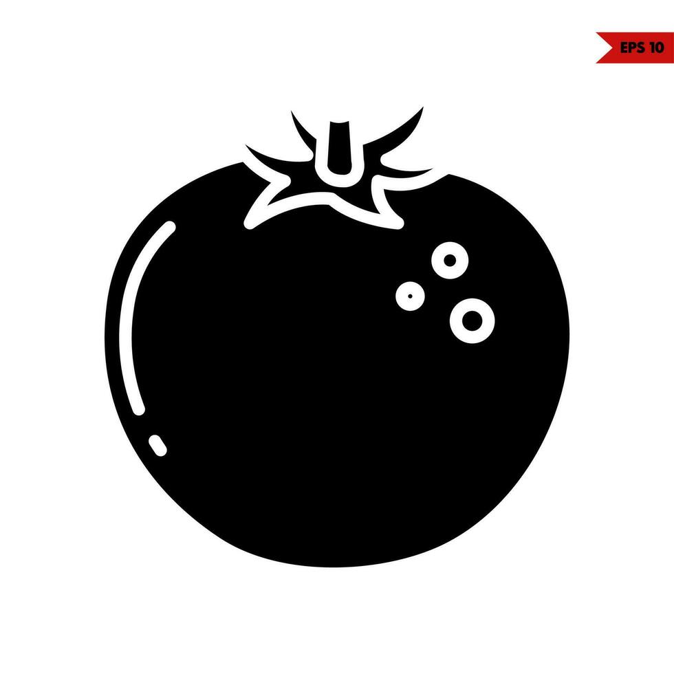 icona del glifo di pomodoro vettore