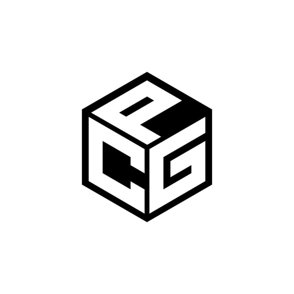 cgp lettera logo design nel illustrazione. vettore logo, calligrafia disegni per logo, manifesto, invito, eccetera.