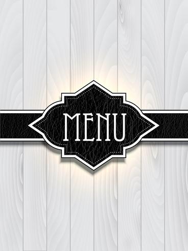 Design di menu in pelle e legno vettore