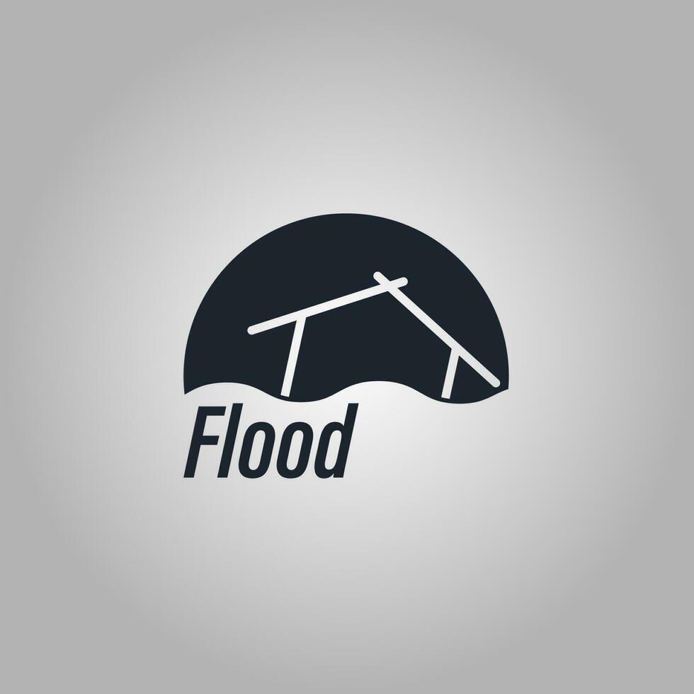 alluvione icona logo vettore