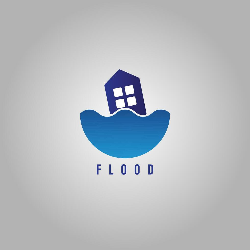 alluvione icona logo vettore