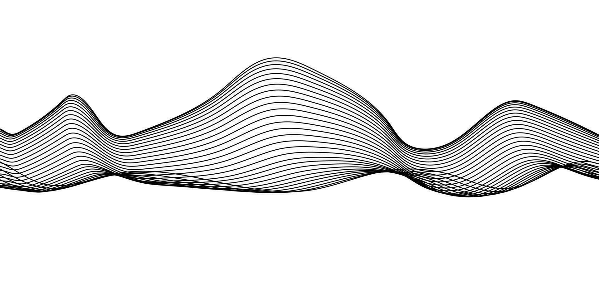 astratto ondulato sfondo. magro linea ondulato astratto vettore sfondo. curva onda senza soluzione di continuità modello. linea arte a strisce grafico modello