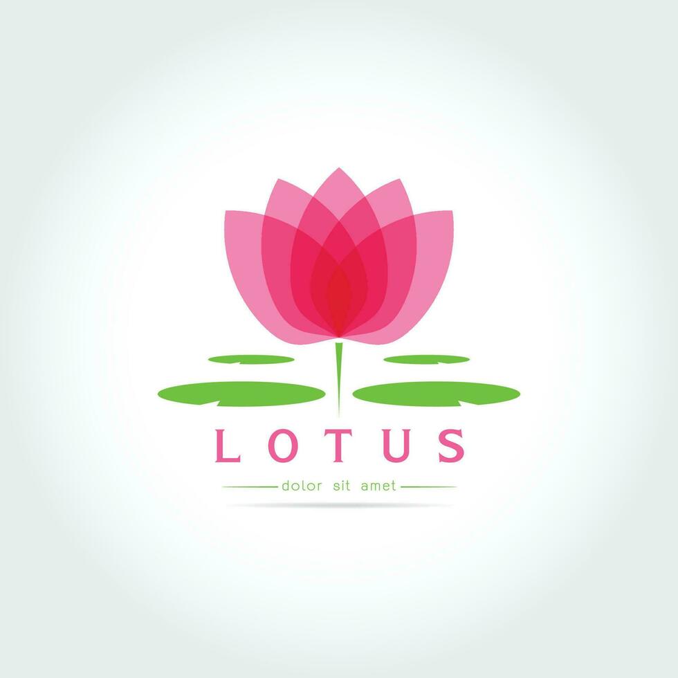 logo del fiore di loto vettore