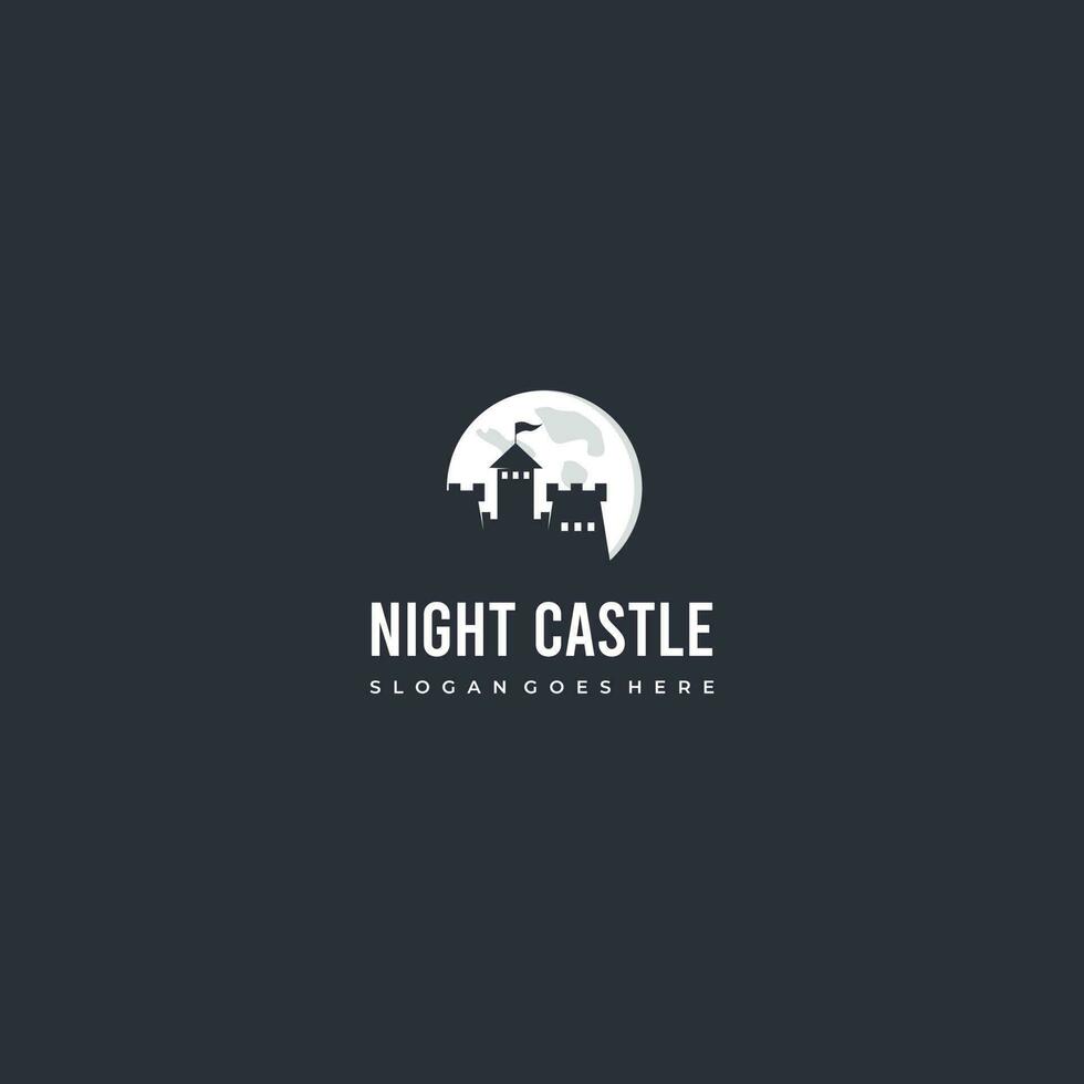 sognare castello logo design silhouette Vintage ▾ vettore