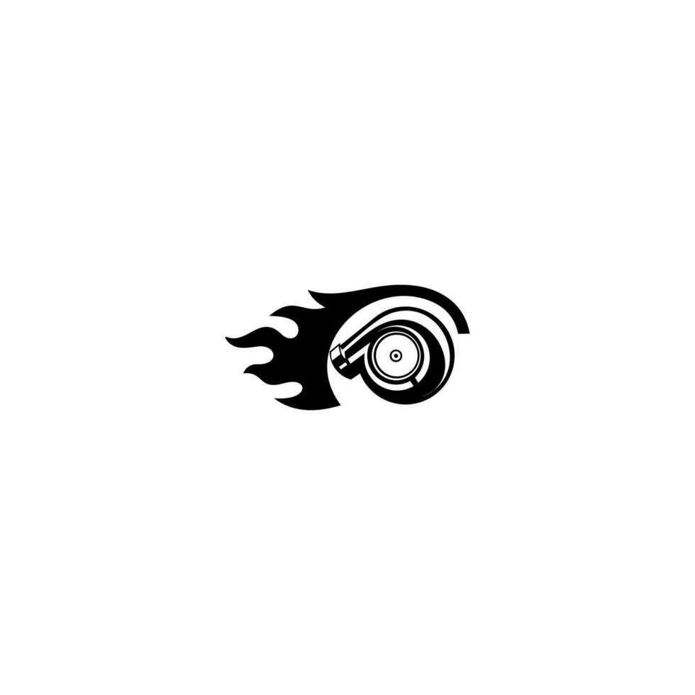 logo turbo design semplice ed elegante. vettore di progettazione del logo automobilistico
