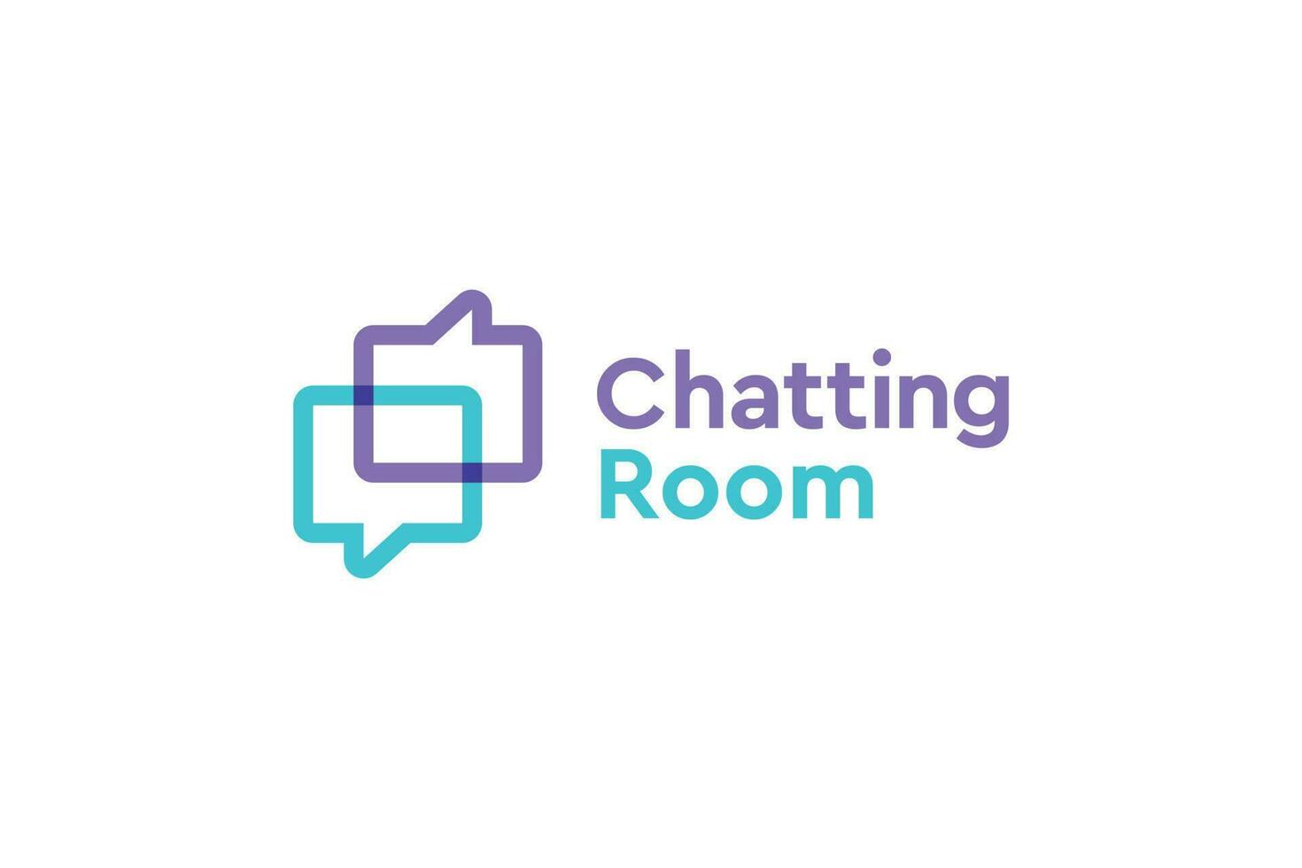 chat linea logo design vettore