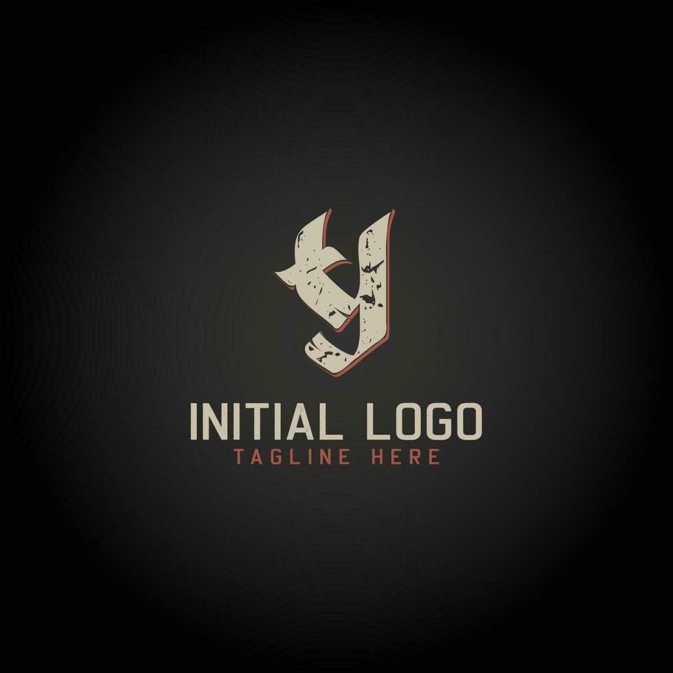 logo di y alfabeto iniziale Gotico stile icona design vettore