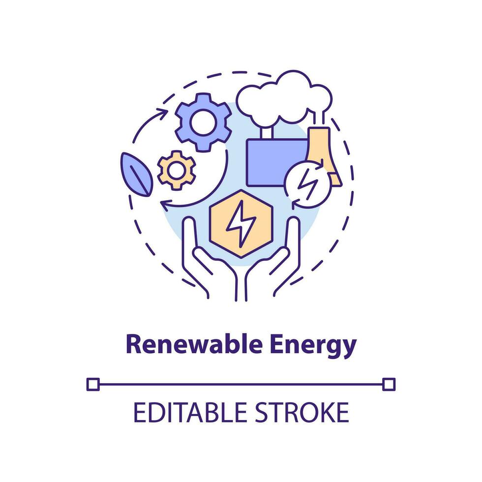 rinnovabile energia concetto icona. naturale fonte. geotermico energia vantaggio astratto idea magro linea illustrazione. isolato schema disegno. modificabile ictus vettore