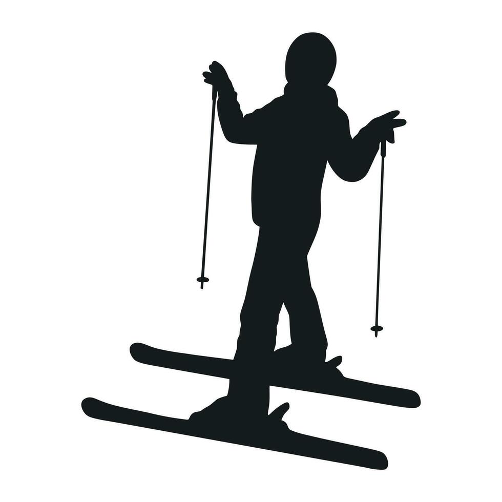 astratto sciatore silhouette vettore