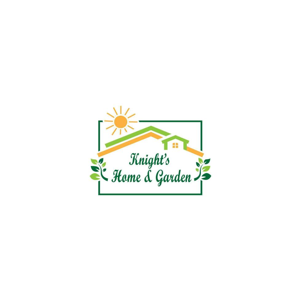 illustrazione giardino logo vettore grafico di prato cura, paesaggio, erba concetto logo design modello