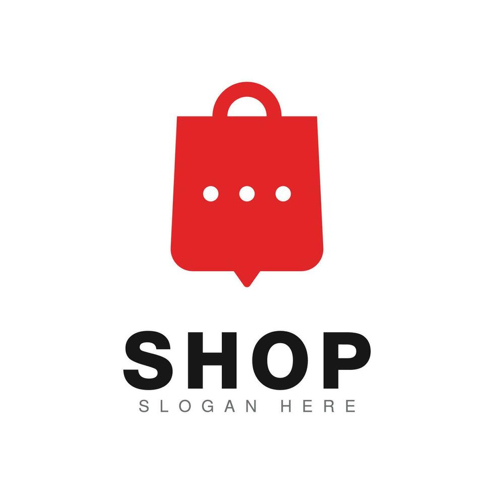 shopping Borsa logo icona design vettore