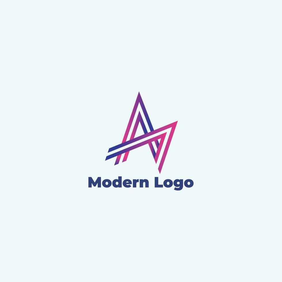 moderno e lettera logo design gratuito vettore