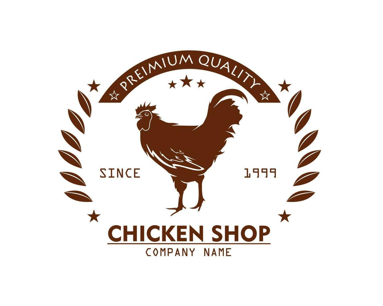 pollo negozio logo design vettore concetto