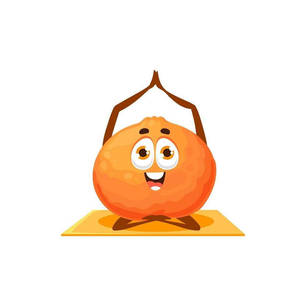 Clementina mandarino agrume frutta allegro emoticon vettore