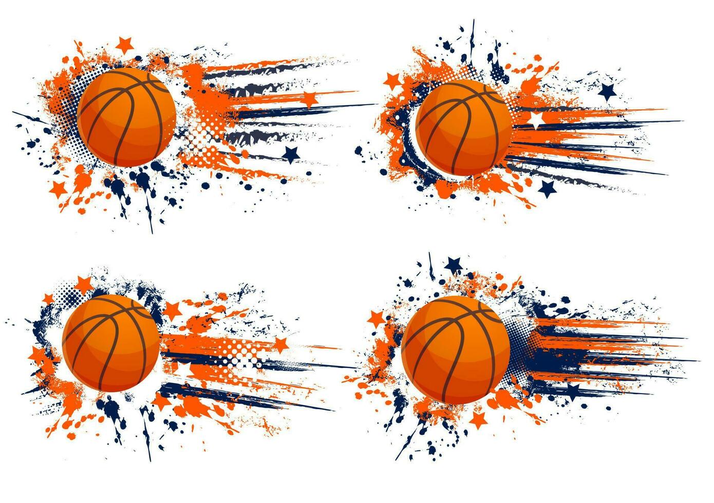 arancia pallacanestro sport grunge banner vettore