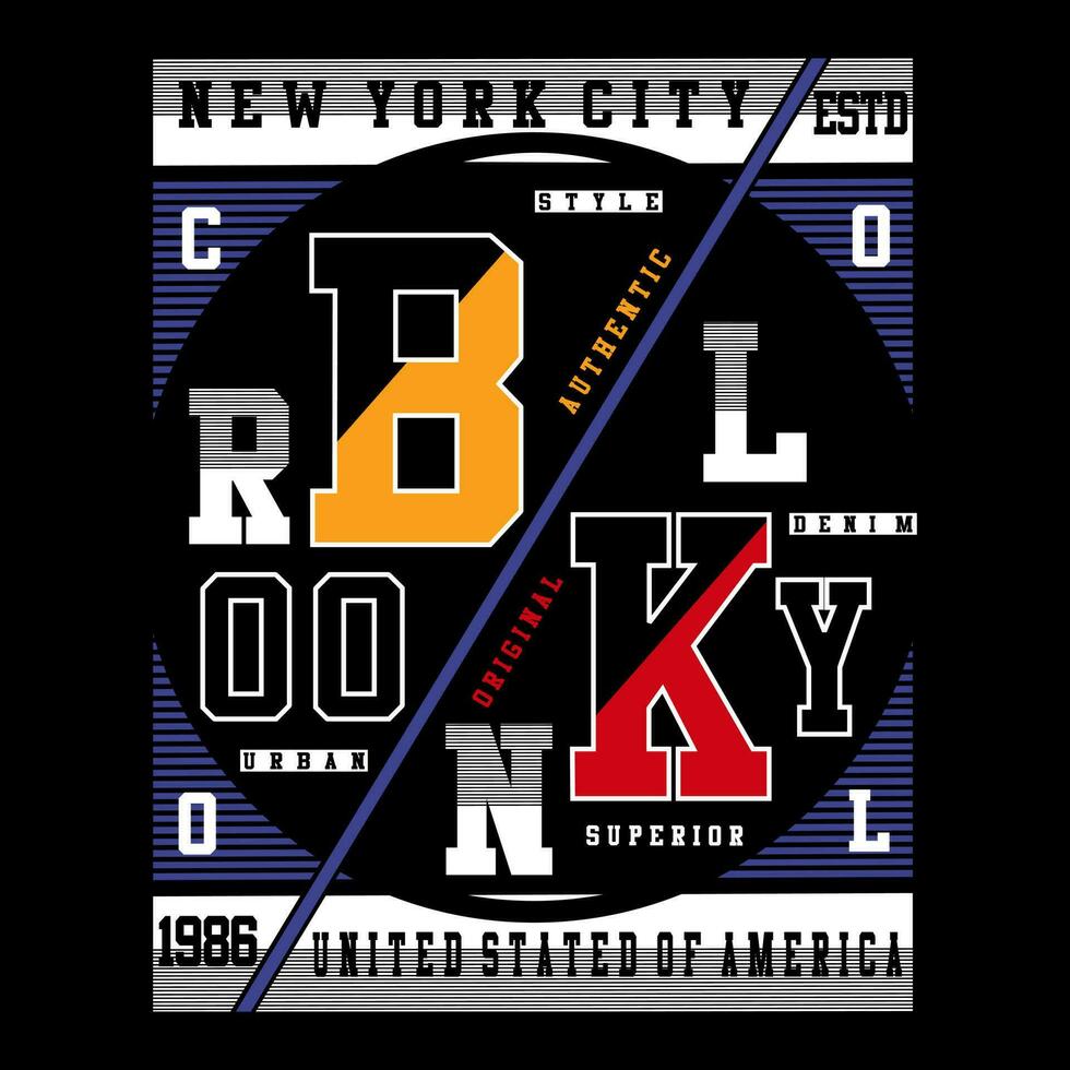 brooklyn vettore tipografia design