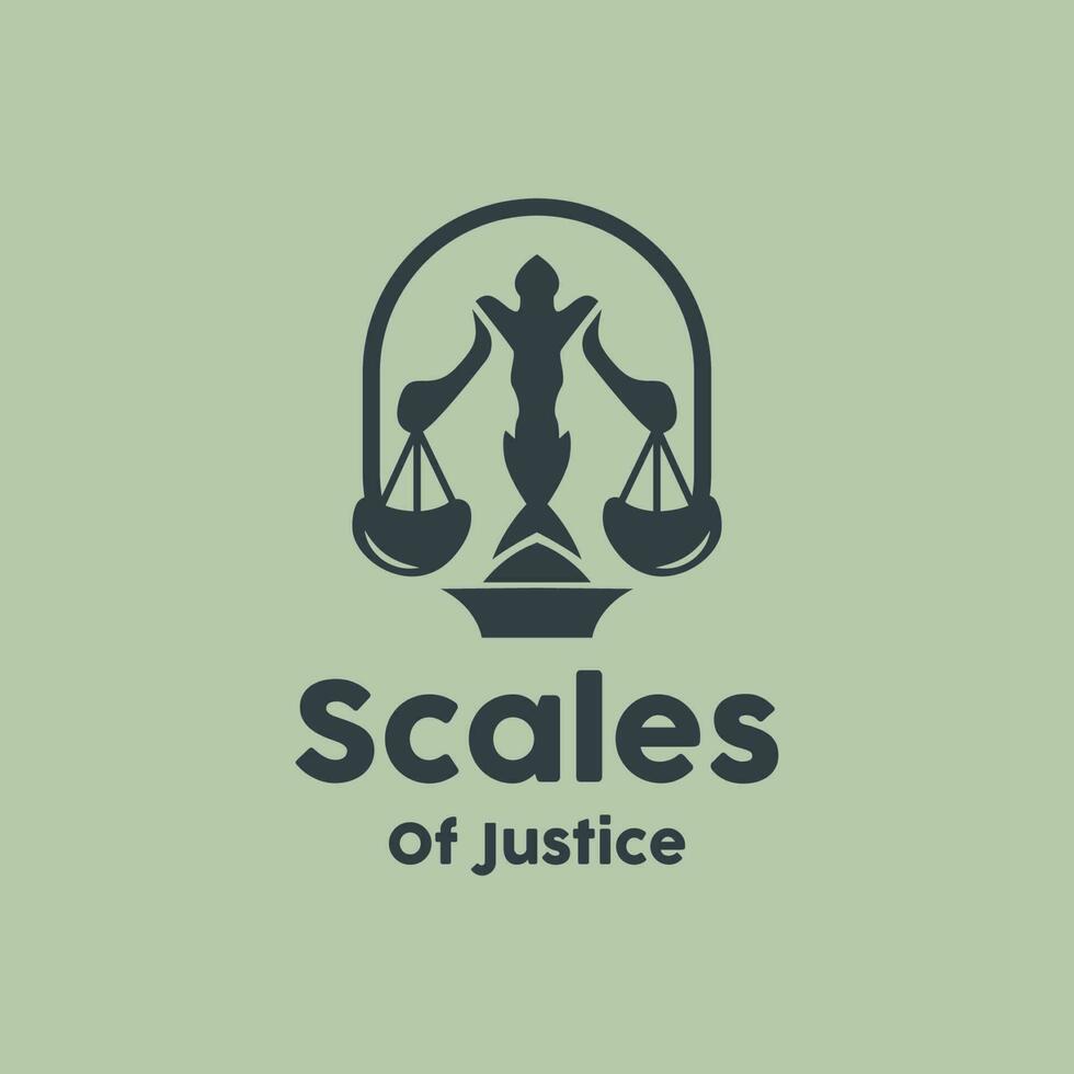 bilancia di legge logo, bilancia di giustizia vettore, semplice linea disegno, icona simbolo illustrazione vettore