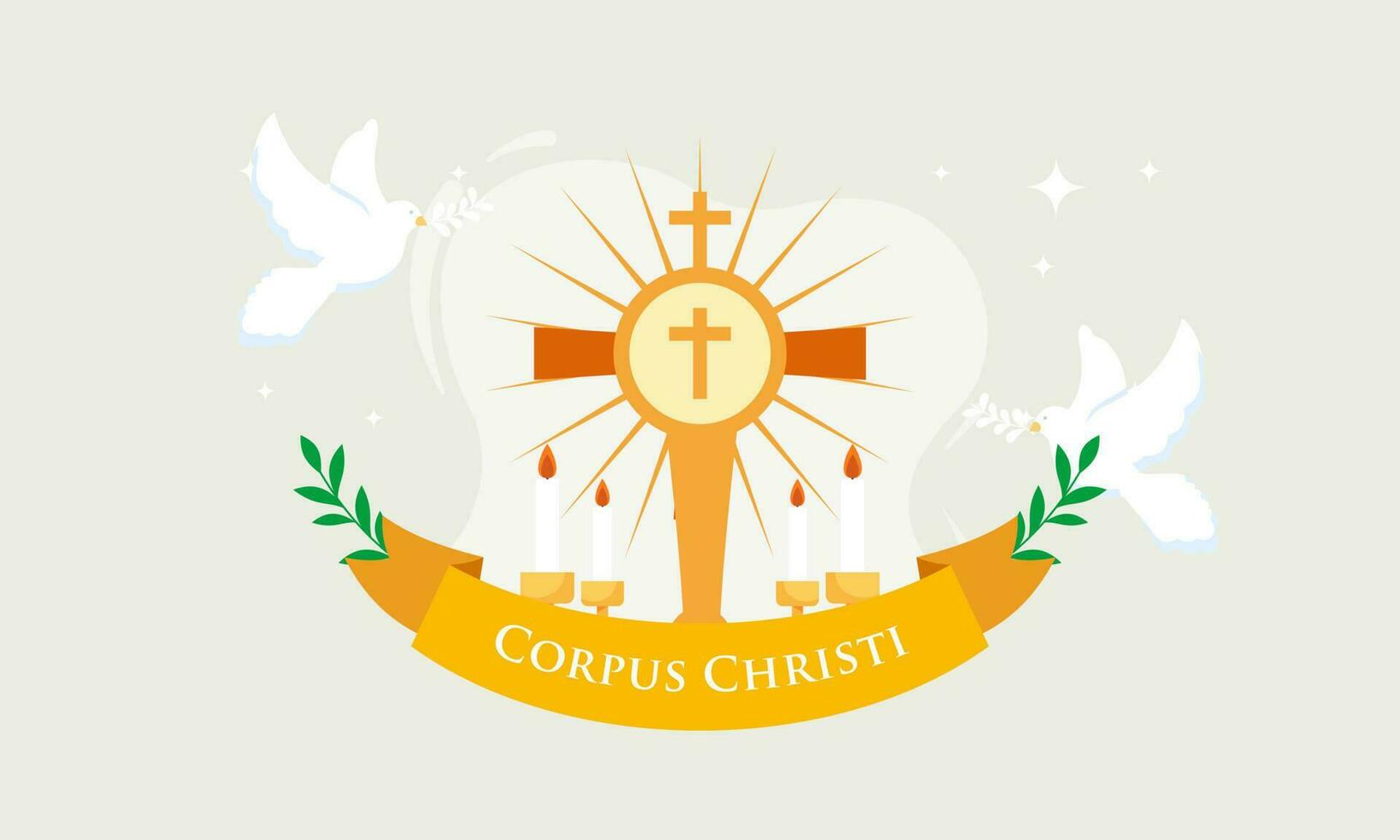 corpus cristo cattolico religioso vacanza vettore