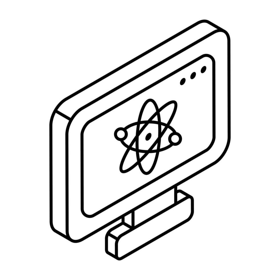 un icona design di in linea scienza vettore