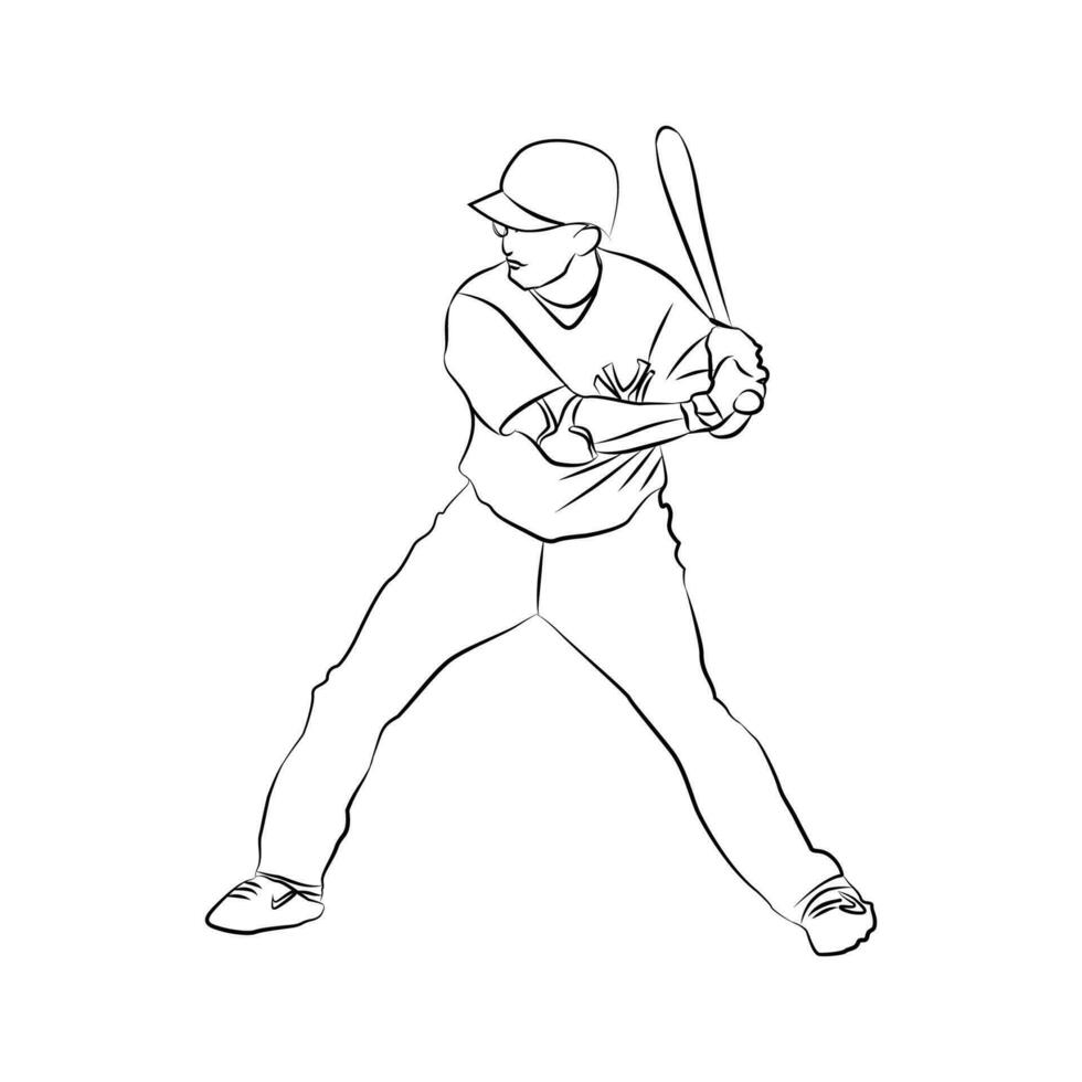 illustrazione vettoriale del giocatore di baseball