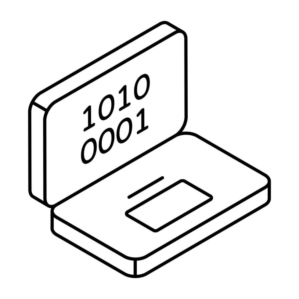 un icona design di binario codice vettore